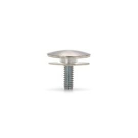 FHC SCL1BS 1" x 1/8" Low Profile Standoff Cap - Brushed Stainless