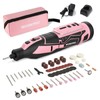 WORKPRO Pink 12V Cordless Rotary Tool Kit, 5 Variable Speeds,