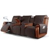 Ruaozz Waterproof Recliner Sofa Cover with Console Non-Slip Couch Covers