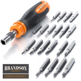 Brandson Screwdriver Set 21 Pieces Mini Bits 4 mm 5 32 Inch - Slotted Phillips Allen Torx Precision Mechanic Set Screwdriver Set Socket Wrench Set
