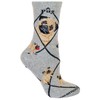 Wheel House Designs Pug Dog Gray Large Cotton Socks