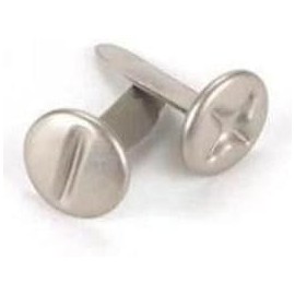 100 Pcs 8mm+ - Slotted Phillips Head Screw Brads Silver Scrapbooking Nails Metal Embellishment Cross Album Paper Craft Tool, Craft Supplies