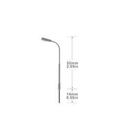 Evemodel Model Railway Light with White LED Street Lamp Track N 1:160 Landscaping Pack of 5