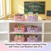 Mixed Color Small Plastic Open Storage Weave Baskets, 6-Pack Versatile