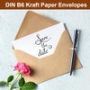 Pack of 50 Brown Envelopes DIN B6, 130 g/m² Kraft