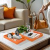 MAONAME Orange Serving Trays Set of 2, Plastic Decorative Trays