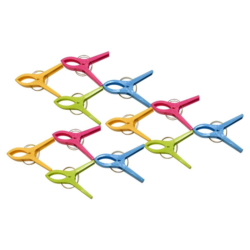 Ram® 12 x Beach Towel Clips Large Jumbo Clothes Pegs