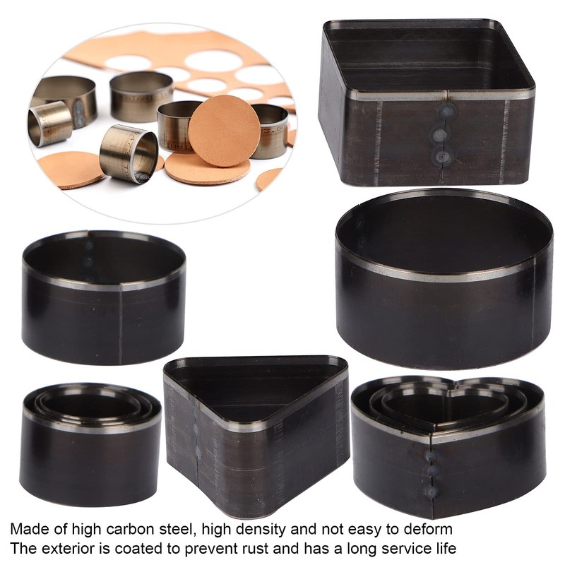 10 Piece Leather Cutting Dies Set Carbon Steel Multiple Shapes