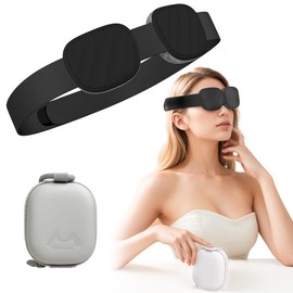 Ultra Lightweight Compact Eye Mask, Fully Blackout, 3D Structure, Eye Fitting, Adjustable, For Travel, Business Trips, Naps
