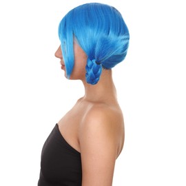 HPO Bavarian Girl Double Braided Wig, Multiple Color Option, Breathable Capless Cap, 100% Cruelty Free, Premium Handcrafted Wig, Designed for comfort fit, flame retardent synthetic fiber (Blue)