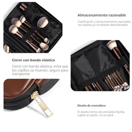 MAANGE Juego de 20 brochas de maquillaje con bolsa, brocha Kabuki de doble punta, brocha de base y contorno para líquido, polvo, corrector, sombras de