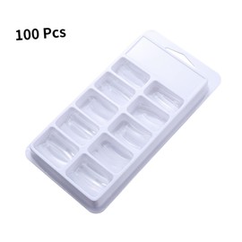 Healeved Diy Set 100pcs False Nail Tips 10 Sizes No Glue Easy to Shape for Nail Art Beginners