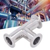 Pipe Tee Fitting 304 Stainless Steel Quick Connect Tube Joint
