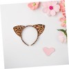 Gatuida 9pcs Leopard Print Cat Ear Headbands Plush Fuzzy Animal