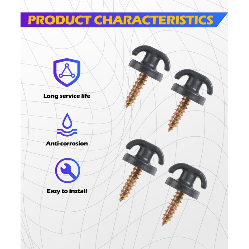 SCUARI 4PCS Car Cargo Net Hook,Storage Organizer Net Clips,Car Accessories,Cars