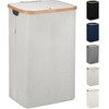 LONBET Laundry Basket with Lid, Made from Breathable Fabric |
