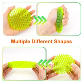 2 Pack Fidget Worm Toy,Sensory Stuffy Fidget Toy,Slug Fidget Toy,Resistance Fidget Toy,Sensory Stress Anxiety Relief Toy,3D Elastic Mesh Gift Color Random