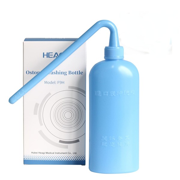 Colostomy Bag Cleaning Tool, 1 x Ostomy Bag Cleaning Bottle, Suitable for Cleaning All Ostomy Bags, Easy Squeezable, Smooth Outflow, 350 ml