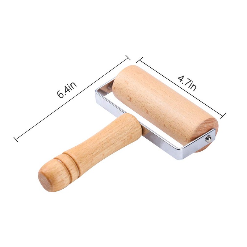 1 Piece 12cm Wide Wood Pastry Pizza Roller Wooden Rolling