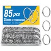 85 Pcs Key Ring Hoop, Caianwin 25mm Split Rings Round