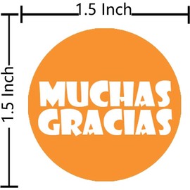 Spanish Thank You Stickers Label for Wedding Bridal Shower Party,1.5 Inch Stickers,300 Pcs Per Pack