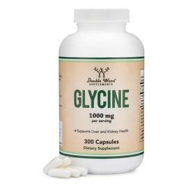 Double Wood Glycine 1000 Mg Glicina 300 Cápsulas Sabor Sin Sabor