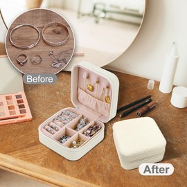 Jewellery Box Travel Jewellery Box Small for Women Girls Jewellery Travel Case Jewellery Storage Organiser for Rings, Earrings, Necklace for Birthday Gift, Christmas, Mother's Day