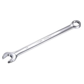 uxcell Combination Wrench with Offset Box End and Angled Open End, Metric Mirror-Chrome Plated High Carbon Steel, 13mm