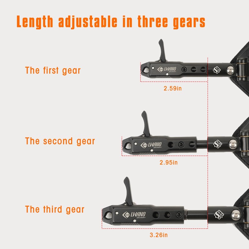 LWANO Archery Compound Bow Release Aids Trigger 360° Adjustable Wristband