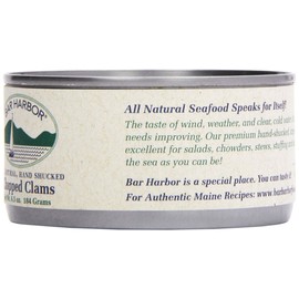 Bar Harbor Large Cut Canned Chopped Surf Clams in Clam Juice, 6.5 oz. (Pack of 12)