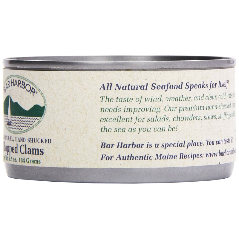 Bar Harbor Large Cut Canned Chopped Surf Clams in Clam