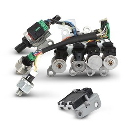 CROSSDESIGN Transmission Valve Body Solenoid Sensor kits Compatible with Nissan Altima Rogue L4 2.5L 2009-2012, Fit Dodge Caliber 2007-2012 CVT JF011E RE0F10A F1CJA 33446-JF011 33420XX1