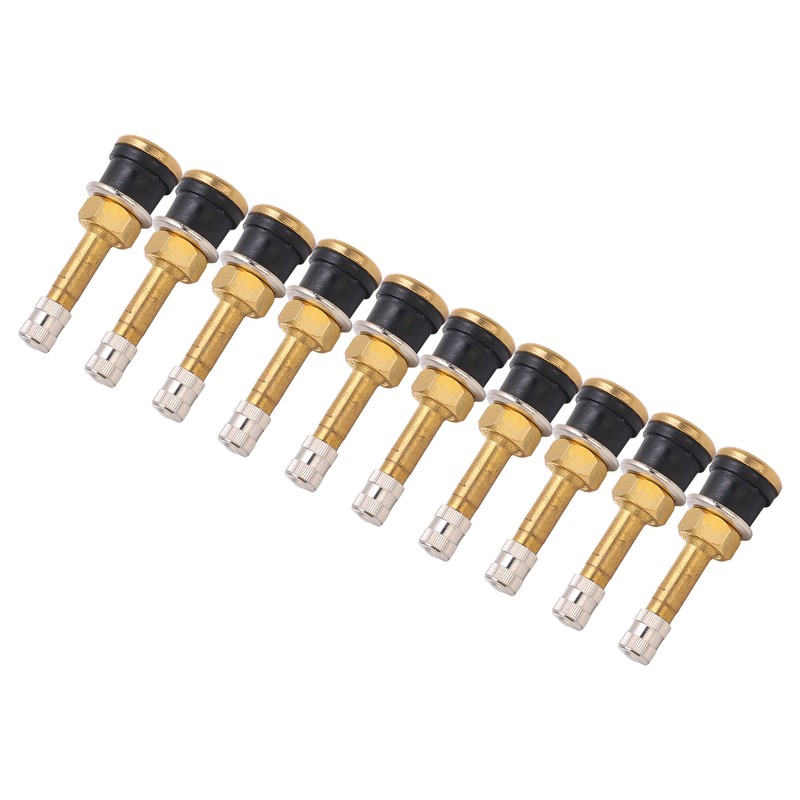 10 Pcs Valve Stems TR500 Straight Brass Heavy Duty Clamp