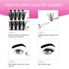 Fadlash Cluster Eyelash Extensions, Individual Eyelashes, 50D 0.07 D Curl,