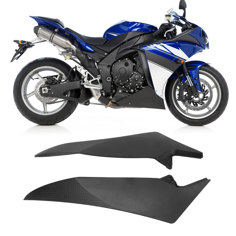 Pair Motorcycle Fuel Tank Side Panel Cover Black Protection Replacement