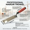 LSGZJZY Masonry Steel Margin Trowel, Carbon Steel, 8 x 2