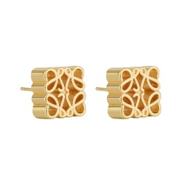 Mooncake Pattern Earrings,French Carving Hollow Square Gold Earrings for Women Studs,Geometric Retro Gold Statement Earrings,Copper Earrings for Girlfriends,Wives,Daughters,Sisters,Friends
