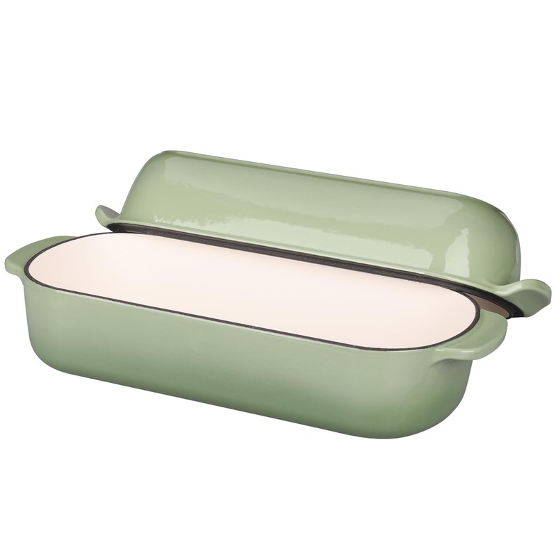 EDGING CASTING Enameled Cast Iron Loaf Pan with Lid, Dutch