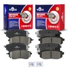 YXPCARS Ceramic Disc Brake Pads Set Front and Rear Replacement