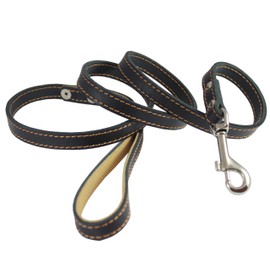 4' Genuine Leather Classic Dog Leash 5/8" Wide, Medium and Large Dogs