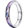THREE KEYS JEWELRY Tungsten Carbide Womens 4mm Wedding Band Ring