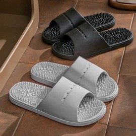 Acupressure Slippers for Office & Indoor Foot Health Massage Indoor Slippers Men's Black 3ea