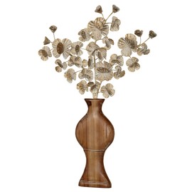 Oralie Orchids in Vase Floral Wall Art Gold