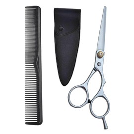 KEMUZ Friseurschere - Professionelles Haarschneideschere - Prämie Schere Haare Schneiden mit Kamm und Lederetui - Hair Scissors, für Männer, Frauen, Erwachsene Bartschere Haarscherer