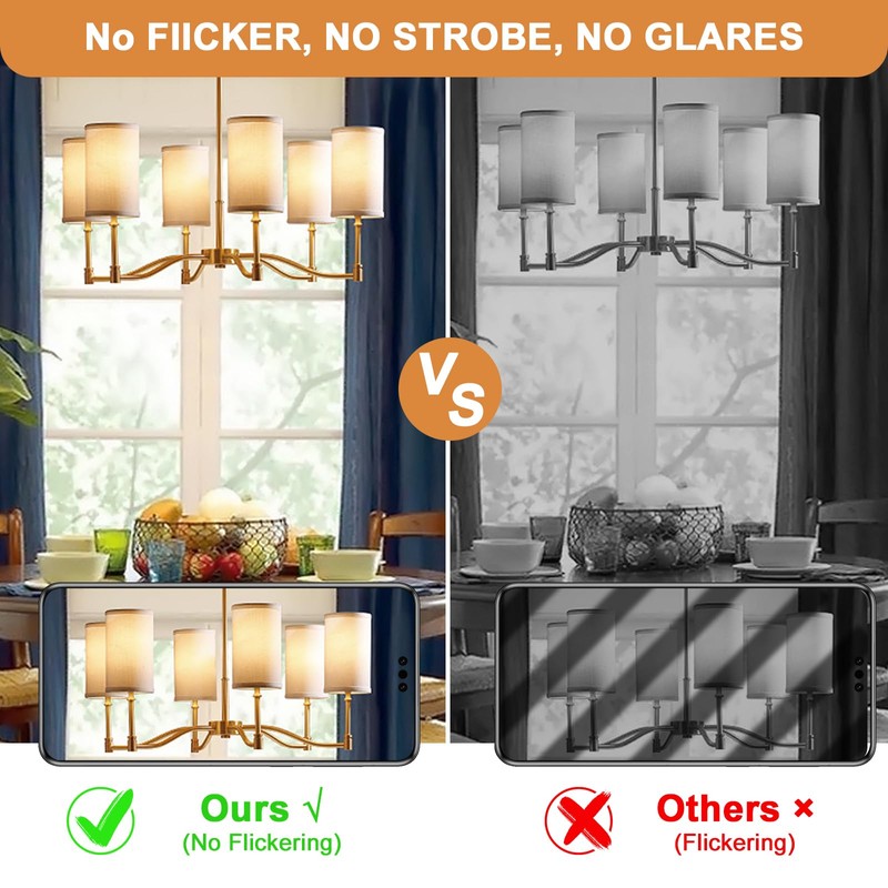 aooshine Dimmable LED Light Bulb 6W 3 Color Temperatures, 3000K/5000K/4000K