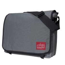 Manhattan Portage Deluxe Computer Bag (LG) with Adjustable Strap Water Resistant Zippered Compartment 1000D Cordura for Work College Travel (Grey)