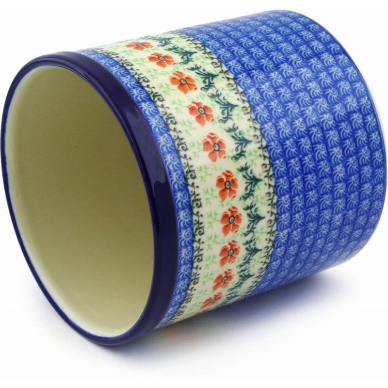 Polish Pottery Utensil Holder - Maraschino