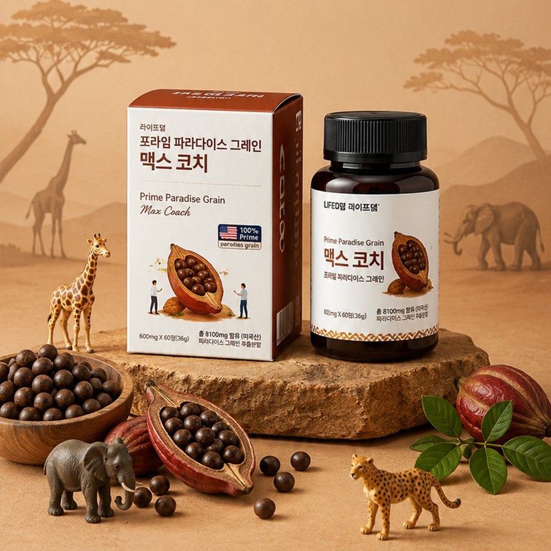 [정품] 미국산 파라다이스 그레인 버닝 프라임 맥스코치, 60정, 3개 [Genuine]