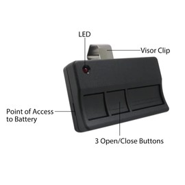 Garage Door Opener Remote Control with Visor Clip Battery, Replace for Raynor Opener That with Purple Learn Button