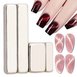 YECIRALA 4pcs Mini Cat Eye Magnet For Nails Art Magnet Set For Cat Eye Gel Nail Polish Magnet Grandient Designs Tool Magnetic Cat Eye Magnet Nail Art Manicure Magnets Tool For Diy Cat Eye Nails